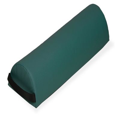 EarthLite Massage Bolster Pillow Half Jumbo  Durable, Easy to Clean 100% PU Upholstery incl. Strap Handle/Professional Quality CFC-Free/Back Pain Relief, Teal