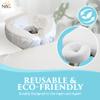 NRG Waterproof Face Cradle Covers for Massage Table, 10-Pack - Face Cradle Moisture Barrier Cover - Massage Headrest Covers, Massage Face Cradle Cover - Protects Head Rest Pad from Moisture & Debris view 3