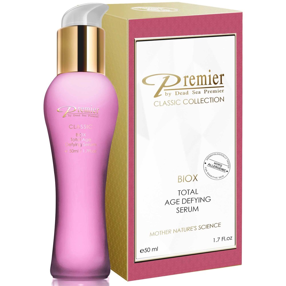Premier Dead Sea Classic BIOX serum, Total Age Treatment, Anti-Age, anti wrinkle, anti expression marks gel Complex, soft, gentle, non tacky 1.6 fl.oz
