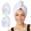 Turbie Twist 2-Pack Microfiber Hair Towel for Beauty, Travel, Gifting - Hair Wrap Turban for Straight, Wavy & Curly Hair - Premium Personal Care - White & White view 1
