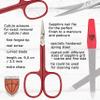 3 Swords Germany - brand quality 5 piece manicure pedicure grooming kit set for professional finger & toe nail care tweezers file clipper fashion leather case in gift box, Made by 3 Swords (17719) view 2