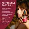 Badger Rose Body Oil, 100% Organic Rose Scented Body Oil, All Natural Body Moisturizer, Organic Jojoba & Rose Oils Soothe Dry Skin, 4 fl oz Glass Bottle view 2