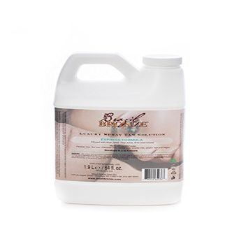Brazil Bronze Luxury Express Spray Tan Solution - Organic and Natural Ingredients, Express 2 Hour Solution, Great for all skin types, Golden Brown, 1.9 Liter