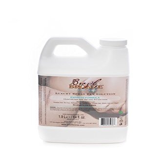 Brazil Bronze Luxury Express Spray Tan Solution - Organic and Natural Ingredients, Express 2 Hour Solution, Great for all skin types, Golden Brown, 1.9 Liter