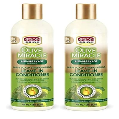 African Pride Olive Miracle Conditioner Leave-In 12 Ounce (354ml) (2 Pack)