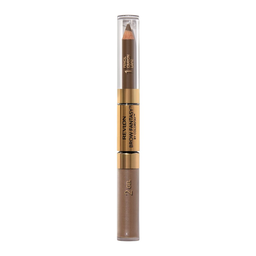 Revlon Eyebrow Gel & Pencil, ColorStay Brow Fantasy 2-in-1 Eye Makeup, Longwearing with Precision Tip, 108 Light Brown, 0.04 Oz