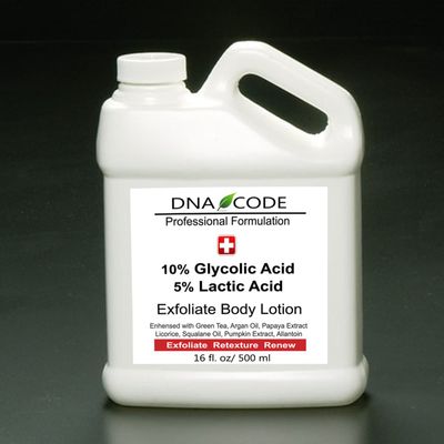 DNA CODE Skin Care Magic Lotion- 10% Glycolic 5% Lactic Acid Exfoliatingl Body Lotion w/Green Tea, Argan Oil, Papaya, Licorice. 16 Ounce