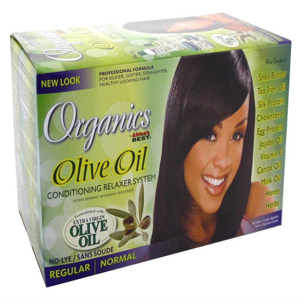 Africa's Best Organic Relaxer Regular No-Lye (3-Pack) with Free Nail File