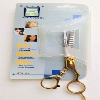 Shear Technology Elantra Gold Texturizing 37 Tooth Shears with Removable Finger Rest St3185