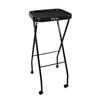Betty Dain Folding Service Tray, Organized Work Area For Salon Services, Simple Tray Lock Release Tilts to Upright Storage Position, Rubber Wheels, 14.5 x 13.5 Inch Tray, 35 Inch height view 1