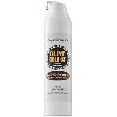 Olive Gold O3 Skin Care Lotion  Ozonated Olive Oil Moisturizer for Face & Body, Natural Hydration & Anti-Aging Support (4oz)
