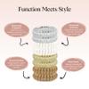 Kitsch Spiral Hair Ties for Women - Creaseless and Dent-free Coil Hair Ties | No Damage, Phone Cord Coils | Made of Flexible and Durable Plastic | Ideal Gifts for Women | 8pcs (Blonde) view 4