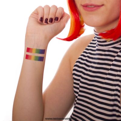 10 x Rainbow Tattoo Band - Temporary Tattoo LGBT, Gay (10)