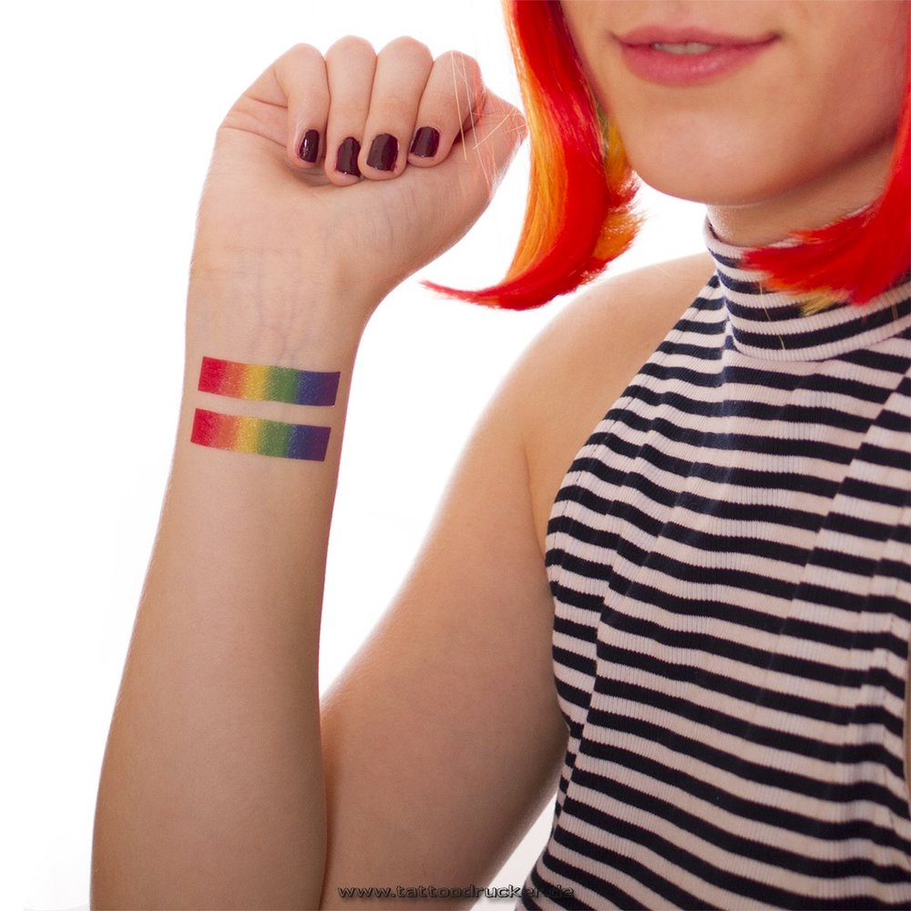 10 x Rainbow Tattoo Band - Temporary Tattoo LGBT, Gay (10)