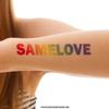 10 x SAMELOVE Rainbow Tattoo - Temporary Lettering, LGBT, Gay (10) view 2