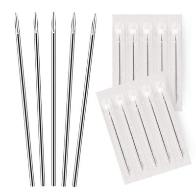 BodyJ4You 10PC Piercing Needles 16G - Sterile Disposable Sharp Surgical Stainless Steel - Nose Septum Ear Tragus Helix Labret Nipple Lip Navel