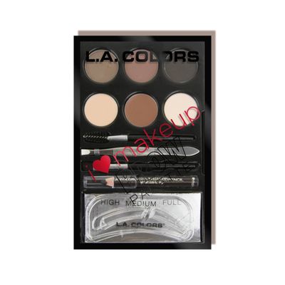 L.A. COLORS I Heart Makeup Brow Palette, Medium to Deep C30355