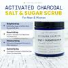 Activated Charcoal Face & Body Scrub  Natural Deep Cleansing Exfoliator for Smooth, Soft Skin  Gentle Salt & Sugar Scrub for Armpit & Foot Detox  For Men & Women  Made in USA view 2