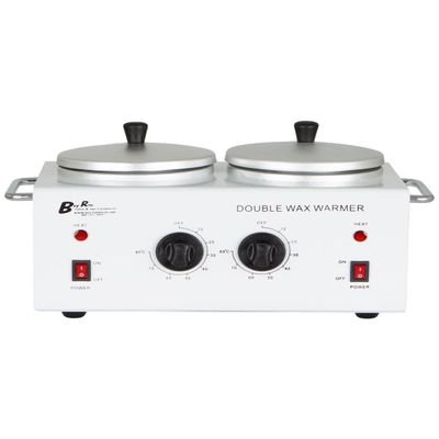 Buy-Rite Professional Double Wax Warmer for Salons & Spas  Dual 14oz Compartments, Independent Temperature Controls, Heating Indicators, 14" x 8.7" x 7.5", MEI-2042B
