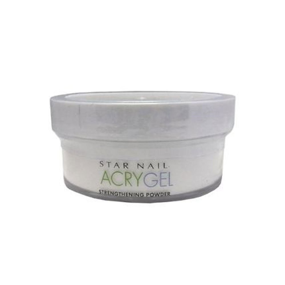 STAR NAIL AcryGel Strengthening Powder White 1.6 oz.