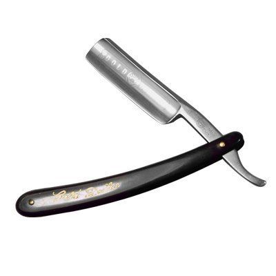 Barber Personal Mens Straight Edge Sharp Shaving Razor Stainless Steel 3 Blade Black Handle