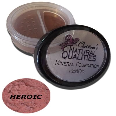 All Natural Mineral Powder Foundation With Botanicals For Women of Color Dark Skin Tones- Heroic