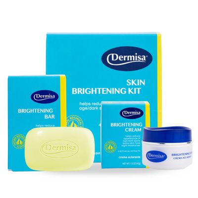 Dermisa Brightening Kit - Includes Brightening Cream 1.5oz & Brightening Bar 3.0oz | Skincare Duo with Natural Botanical Extracts for a Radiant, Smooth, Even-Toned Look