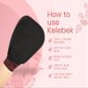 Set of 2 - Kelebek Premium Exfoliating Mitt | Deep Cleansing Bath Gloves for Women and Man | Natural Turkish Hammam Keesa for Body Scrub & Dead Skin Removal (Coarse-Textured) view 4