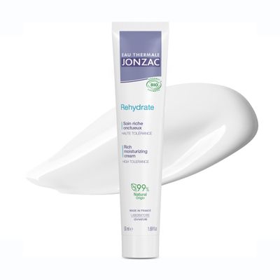 JONZAC Eau Thermale Rehydrate Rich Face Cream, Shea Butter, 1.69 oz