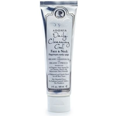 Adonia Organics Daily Cleansing Face Gel  Organic Vegan Facial Cleanser  Gently Removes Makeup, Exfoliates, Tightens & Hydrates  Anti-Aging Formula