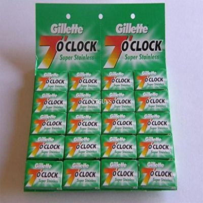 7 O'clock Super Stainless Double Edge Safety Razor Blades , 5 Count (Pack of 20)
