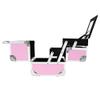Binxin Professional Mini Makeup Train Case - Cosmetic Box with Adjustable Dividers - 3 Extendable Trays Aluminum Make Up Artist Organizer Kit With Mirror(L8 x W6) view 2