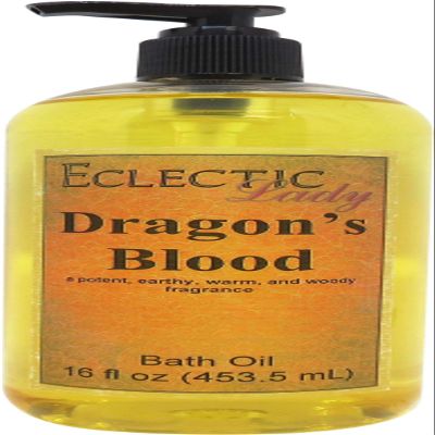 Dragon's Blood Bath Oil, Scented Body Oil, Relaxing Bathing Oil, 16 oz