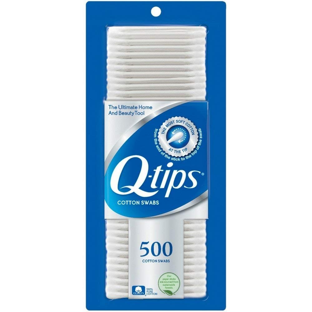 Q-tips Cotton Swabs 500 ea (Pack of 6)