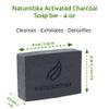 Naturistika Activated Charcoal Soap Bar (3 Pack), Vegan and All Natural Handcrafted with Organic Oils. Face and Body Soap. For Men, Women and Teens. Unscented. view 2