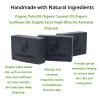Naturistika Activated Charcoal Soap Bar (3 Pack), Vegan and All Natural Handcrafted with Organic Oils. Face and Body Soap. For Men, Women and Teens. Unscented. view 3