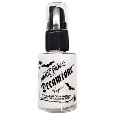 MANIC PANIC Dreamtone White Foundation for Goth Makeup - Oil-Free, Full Coverage Liquid Foundation & Skin Toner - White Base for Gothic Makeup, Cosplay & Halloween - Vegan & Cruelty-Free (0.96oz)