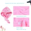 ADOGO Microfiber Hair Towel - 2 Pack Hair Turbans for Wet Hair, Drying Hair Wrap Towels for Women and Kids - Suitable for All Hair TypesPinkPurple view 3
