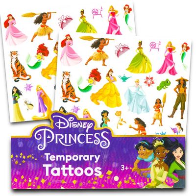Disney Princess Over 50 Temporary Tattoos