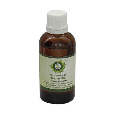 R V Essential Pure Avocado Carrier Oil 50ml (1.69oz)- Persea Americana (100% Pure and Natural Cold Pressed)