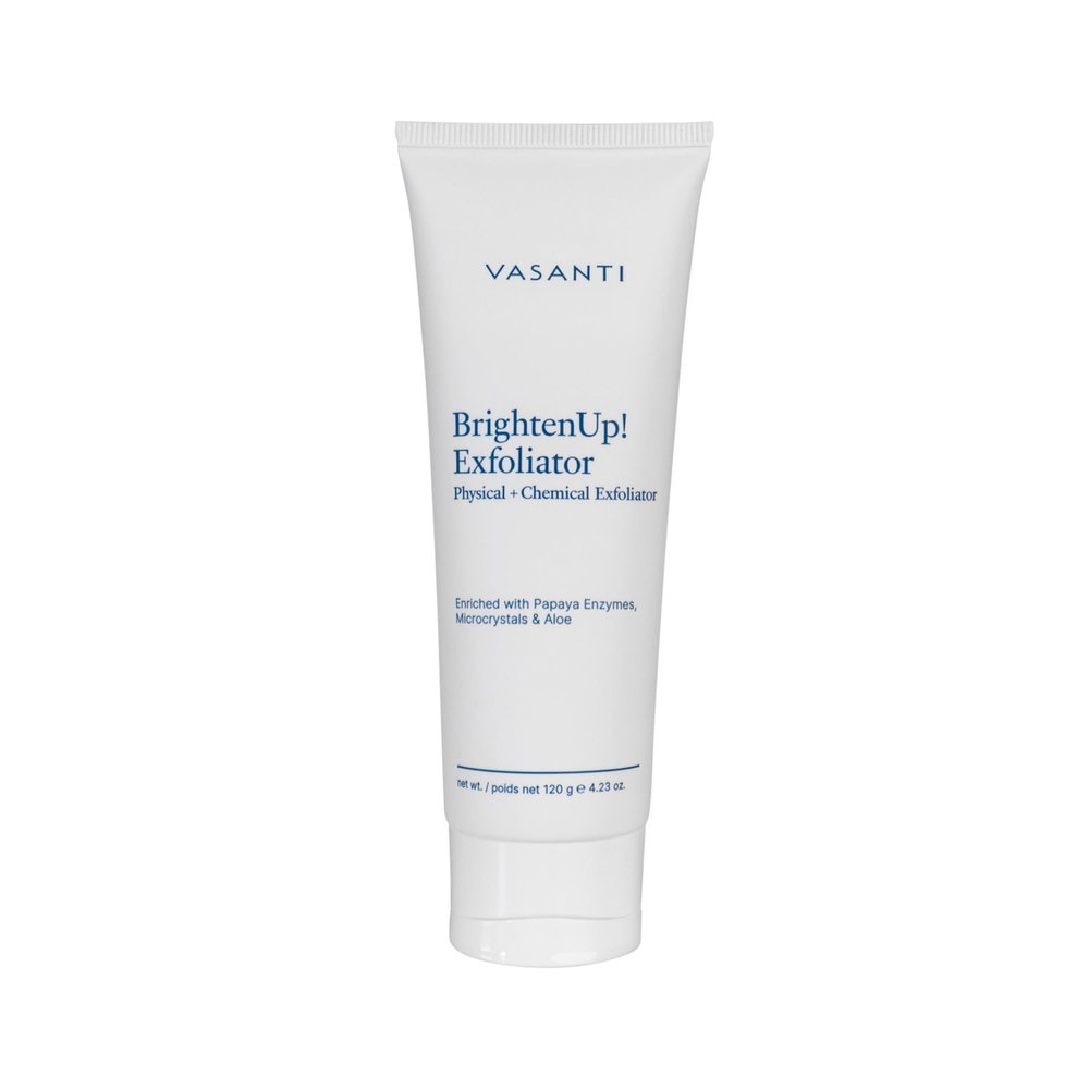 VASANTI Exfoliating Face Wash, Original Size (120g) - Enzymatic Face Rejuvenator which is Enriched with Papaya, Microcrystals, Aloe Vera - Get Healthy Glowing Skin