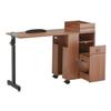 Pibbs 2009WD Folding Manicure Table 42 Inch Silver Salon Nail Station view 1