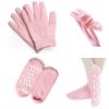 AnHuaMoisturizing Silicone Gel Gloves & Gel Socks Beauty Spa Moisturizing Skin Care Soften Repair Cracked Therapy Treatment (Pink) view 1