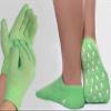 AnHuaMoisturizing Silicone Gel Gloves & Gel Socks Beauty Spa Moisturizing Skin Care Soften Repair Cracked Therapy Treatment (Green) view 1