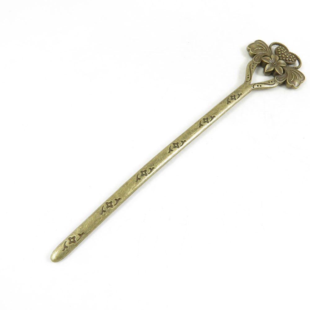 10 PCS Making Supply Charms Findings Filigrees AAAAAA D9NS3K Heart Flower Hairpin Hair Pin