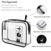 Lermende 2pcs Clear Toiletry Bag TSA Approved Travel Bag,Carry On for Travel,Airport Airline Accessories Compliant Bag,Quart Sized Makeup Cosmetic bag Women Men (Black, 3 Pack) view 3