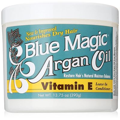 BLUE MAGIC Argan Oil & Vitamin-e Leave-in Conditioner 13.75 Oz, Blue (BLMARG)