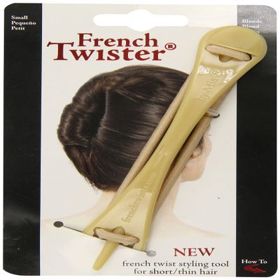 Mia French Twister Up-do Hair Styling Tool French Twist Bun Maker for Hair Stylists, Women, Brides, Dress Up, Short and/or Thin Hair - Small Size, Blonde Color