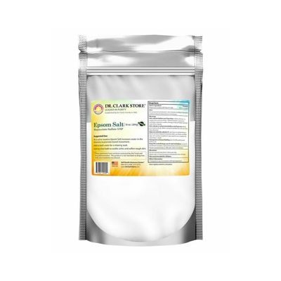 Dr. Clark Store Epsom Salt  10oz, USP Food Grade, Magnesium Sulfate for Natural Detoxification, Muscle Relaxation, Skin Care, Relieves Occasional Constipation & Supports Liver Flush
