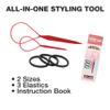 Conair Topsy Tail Hair Tool - Ponytail Hair Loop Styling Tool - Includes Hair Ties Hair Styling Kit Included - 5-Piece Set view 2